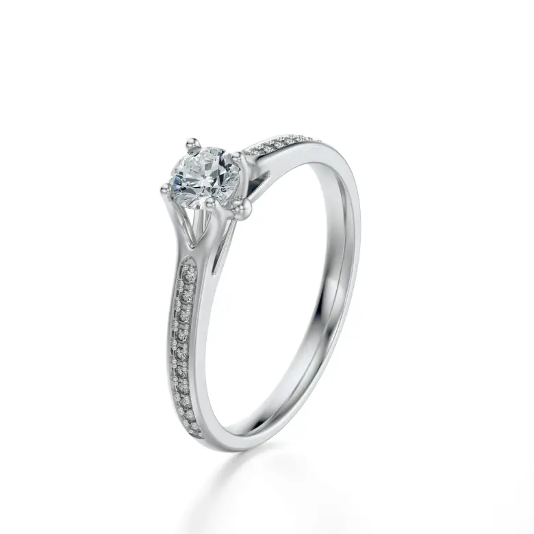 Pierścionek białe złoto z diamentami AJPZ_122